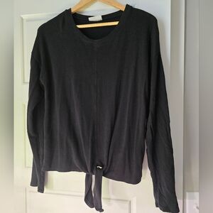 Front Tie Stretchy Long Sleeve